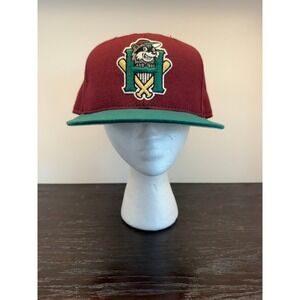 Vintage Hudson Valley Renegades MLB Hat Maroon Green 100% Wool Size 7 3/4 USA